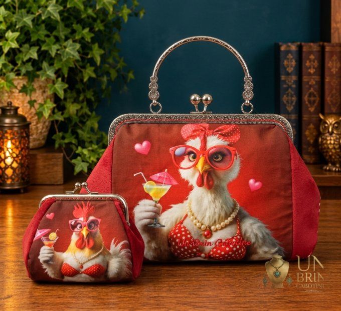 Sac à main « Une Histoire de Cocottes » — Pièce unique et cadeau