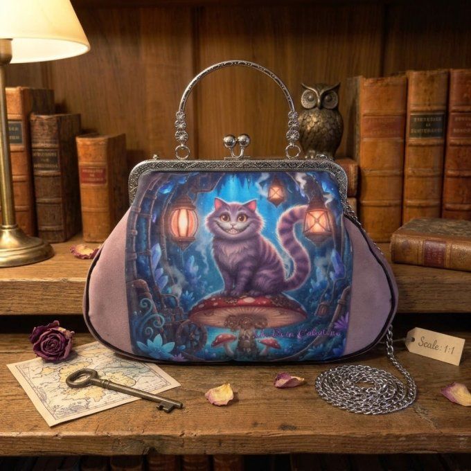 Sac à main « Le Chat du Cheshire » — Pièce unique