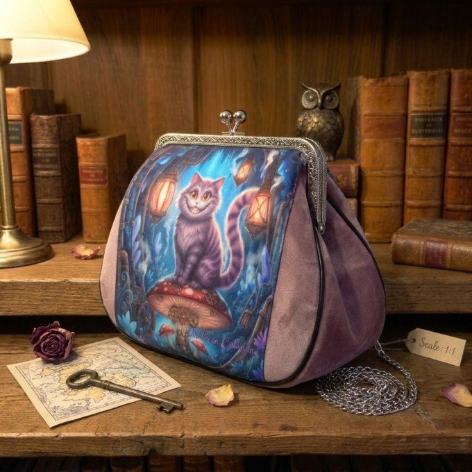 Sac à main « Le Chat du Cheshire » — Pièce unique
