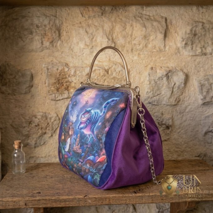 Sac à main « Alice & le Chat — Pièce unique