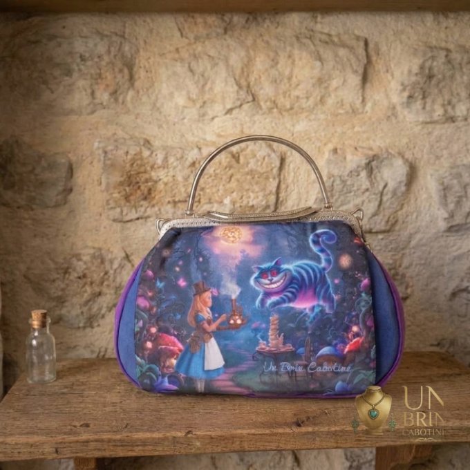 Sac à main « Alice & le Chat — Pièce unique