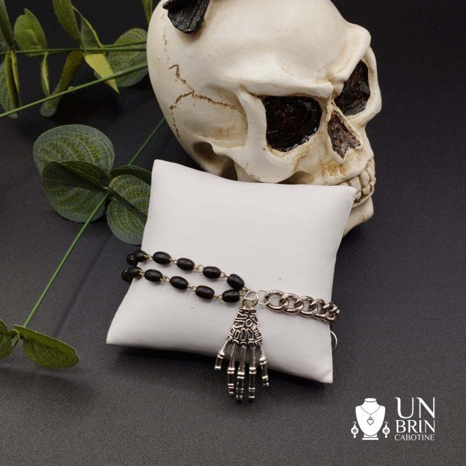 Bracelet chapelet squelette 