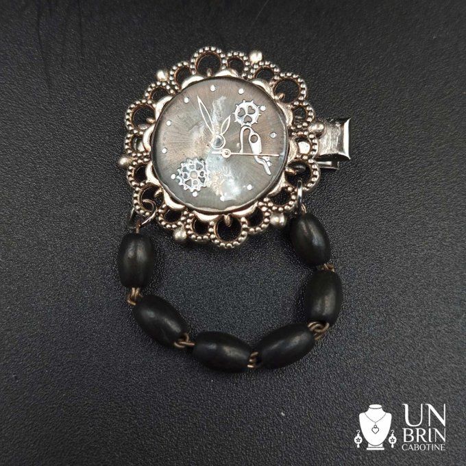 Bijou de barbe argent et noir