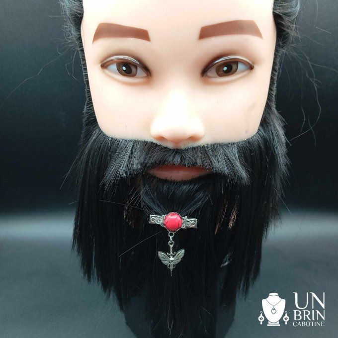 Bijou de barbe couleur argent