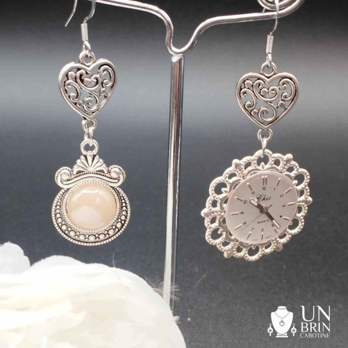 Boucles d'oreilles  baroques asymétriques