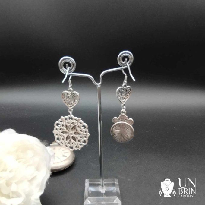 Boucles d'oreilles  baroques asymétriques