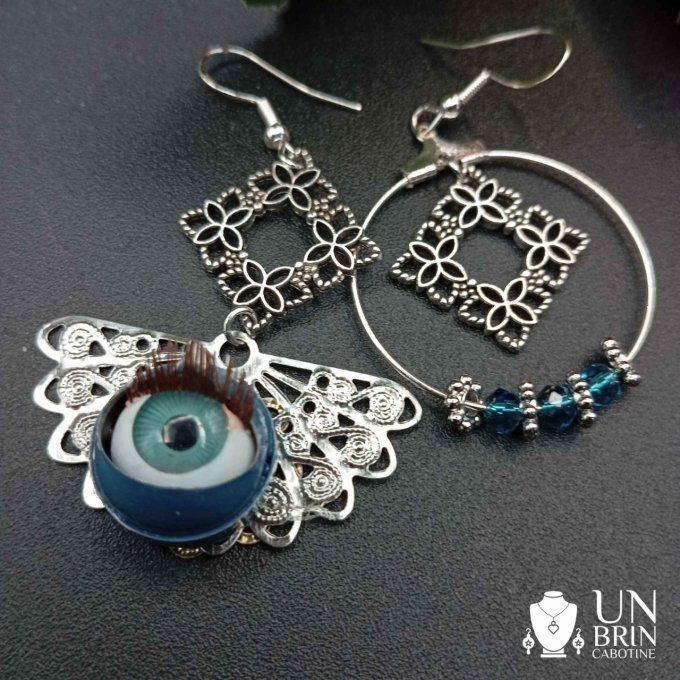 Boucles d'oreilles  "Je t'ai à l'œil"