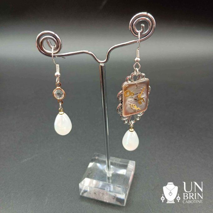 Boucles d'oreilles  baroques asymétriques 