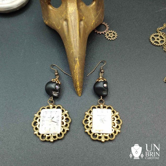 Boucles d'oreilles   steampunk 