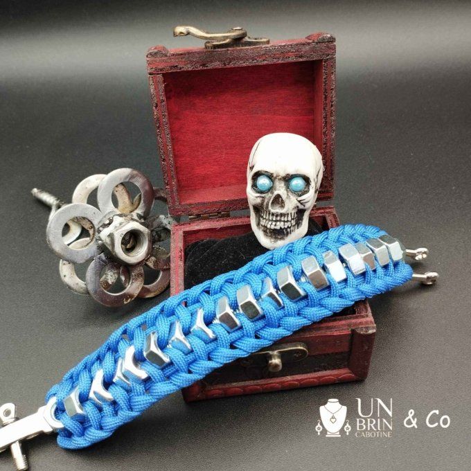 Bracelet paracorde bleu