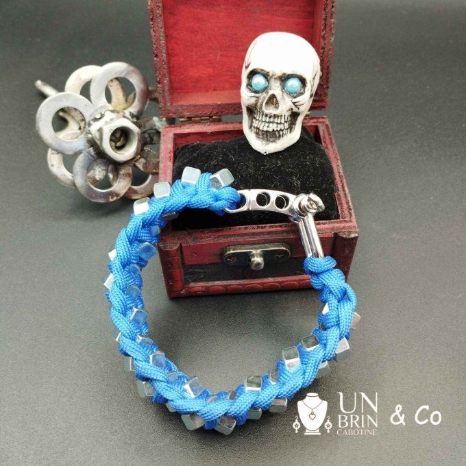 Bracelet paracorde bleu