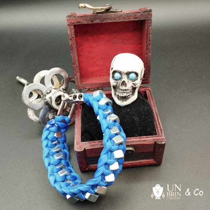 Bracelet paracorde bleu