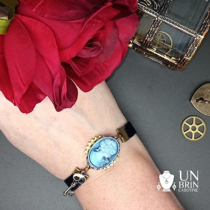 Bracelet Steampunk camée