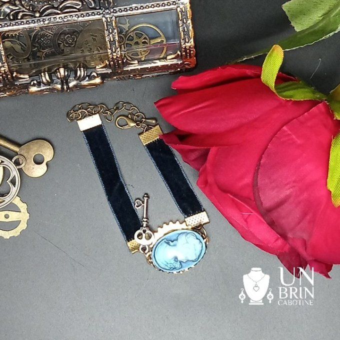 Bracelet Steampunk camée