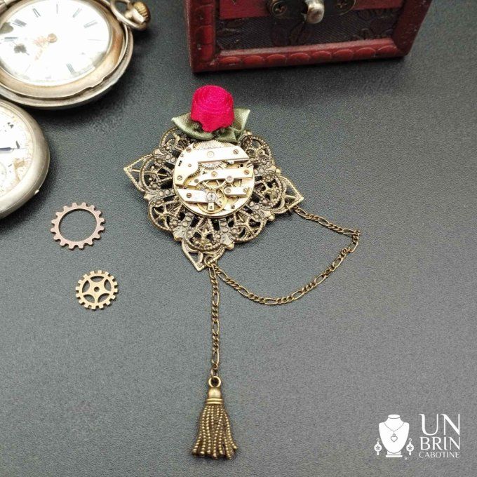 Broche baroque steampunk 