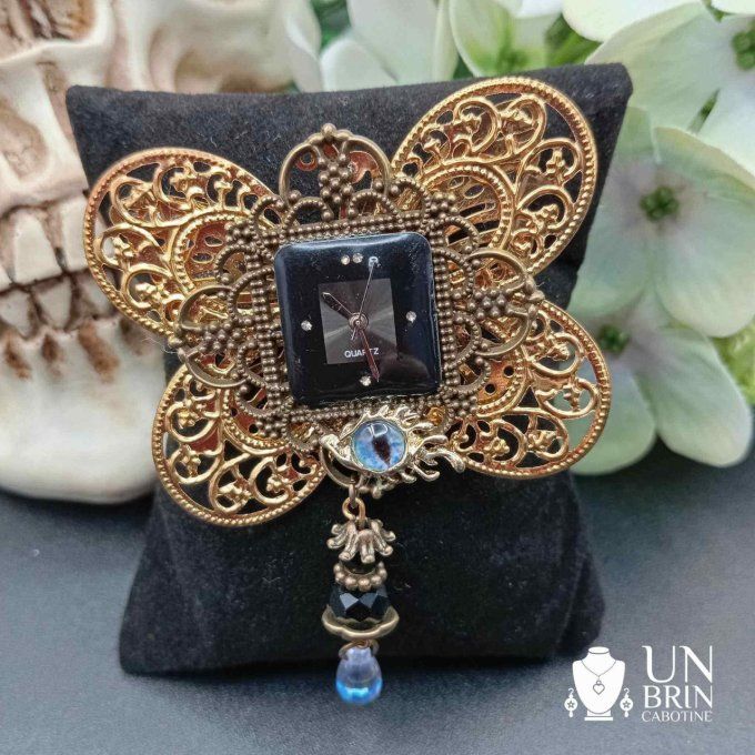 Broche papillon baroque 
