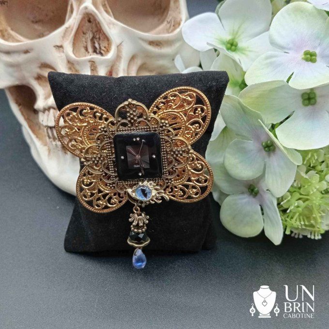 Broche papillon baroque 