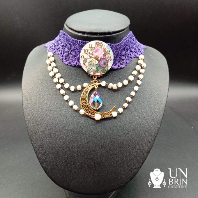 Collier chapelet, perles de nacre
