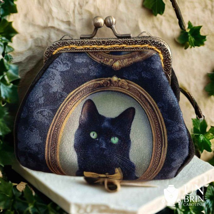 Porte monnaie chat noir