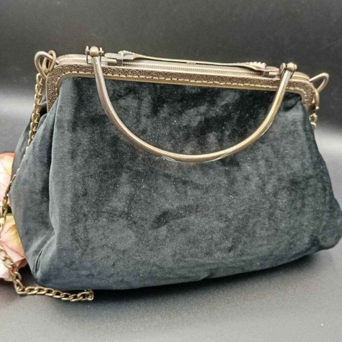 Sac XL roses noires