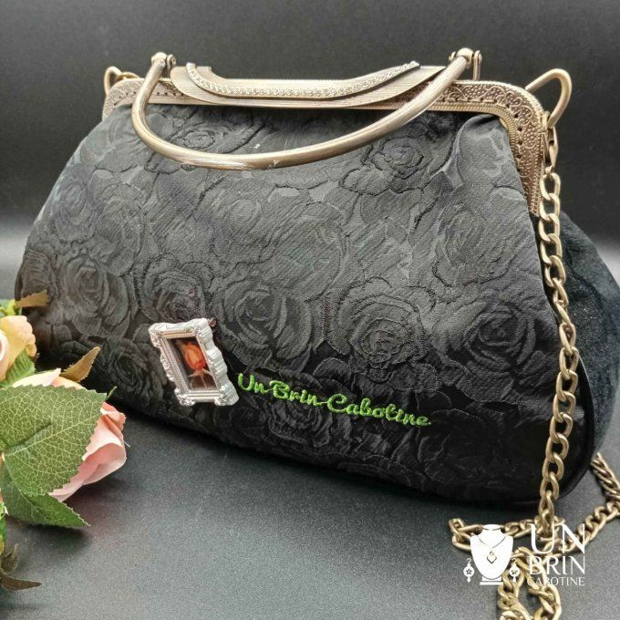 Sac XL roses noires