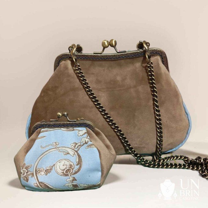 Sac style toile de Jouy
