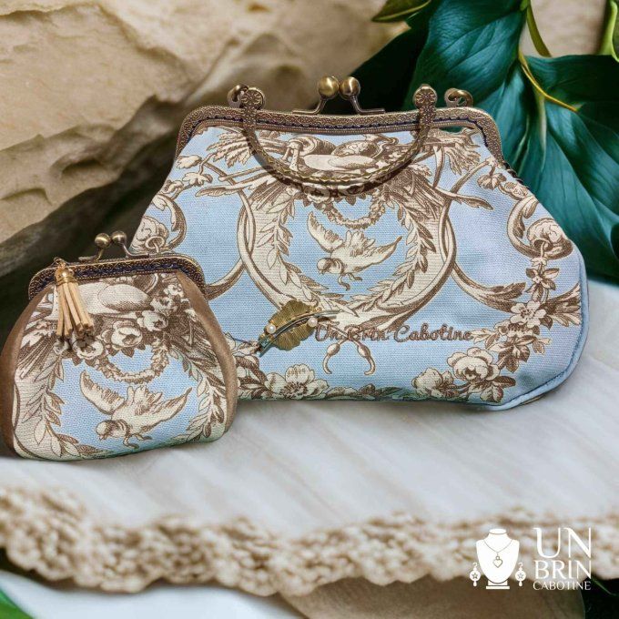 Sac style toile de Jouy